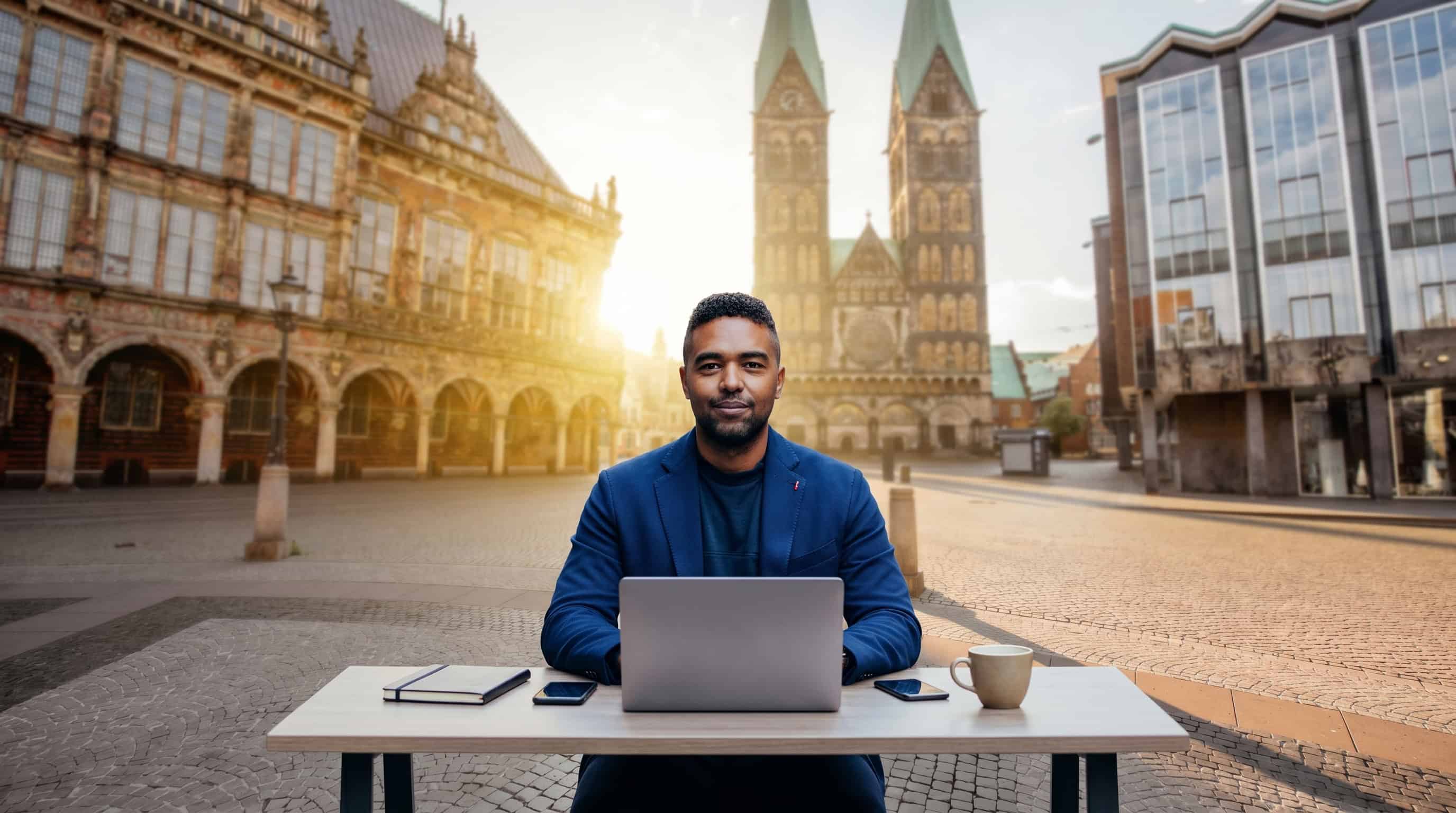 Markus Paetsch am Bremer Marktplatz